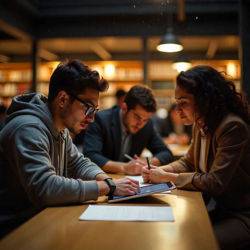 04 jovenes haciendo tarea